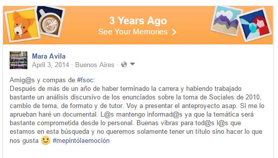 empecé en 2013 mi proyecto de documental sobre el femicidio de mi mamá
