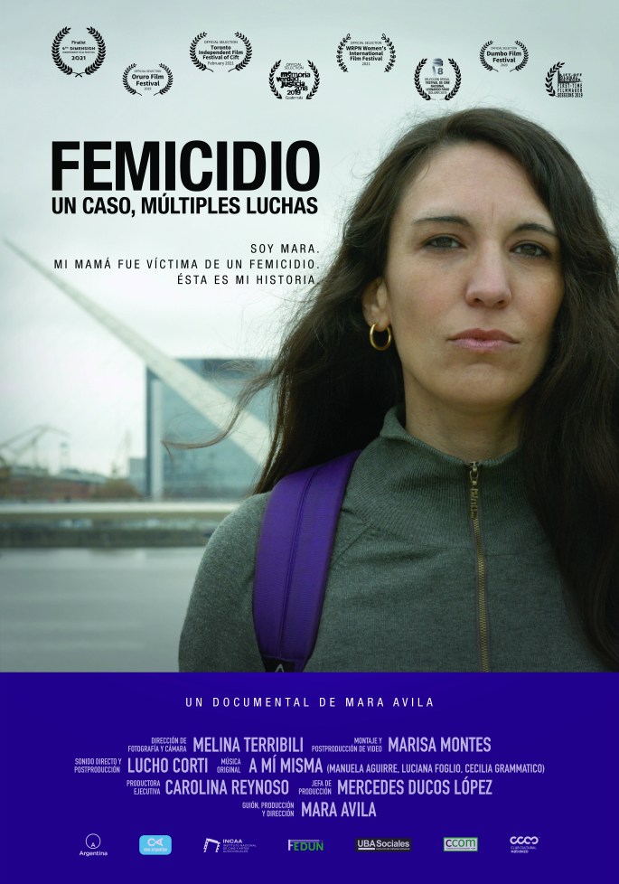 Poster of the documentary Femicide. One case, many struggles